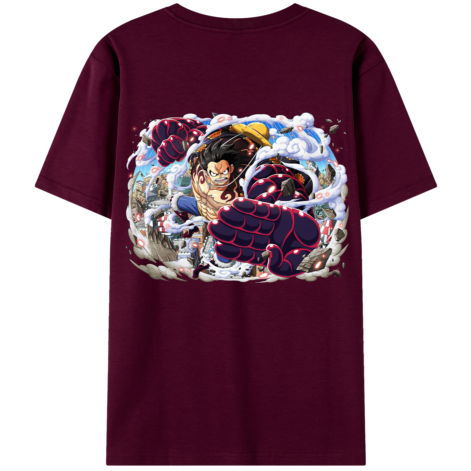 ワンピース モンキー・D・ルフィ ONE PIECE Monkey D. Luffy レディース半袖Tシャツ(バックプリント)
